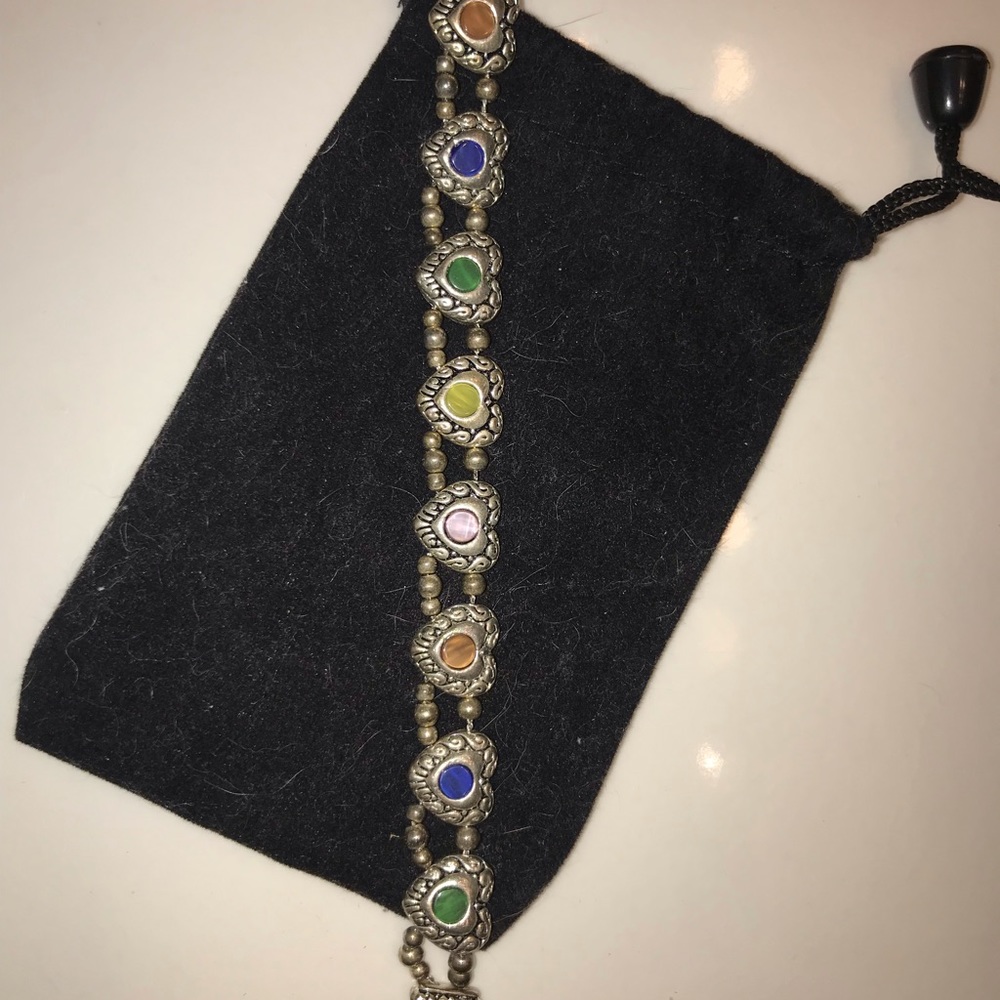 3 for $10 Multi-colored heart bracelet with clasp closure
